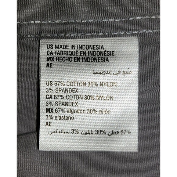 NWT Alfani Mens Slim Fit Button-Down Dress Shirt Gray Replen Sz L /16-16.5/32-33 - Picture 5 of 7